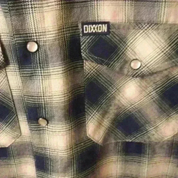 Dixxon "Midway" long sleeve flannel shirt mens large in EUC - Picture 3 of 3